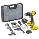 TALADRO PERCUTOR STANLEY BL V20 100 ACCESORIOS SFMCD715D2A-QW      