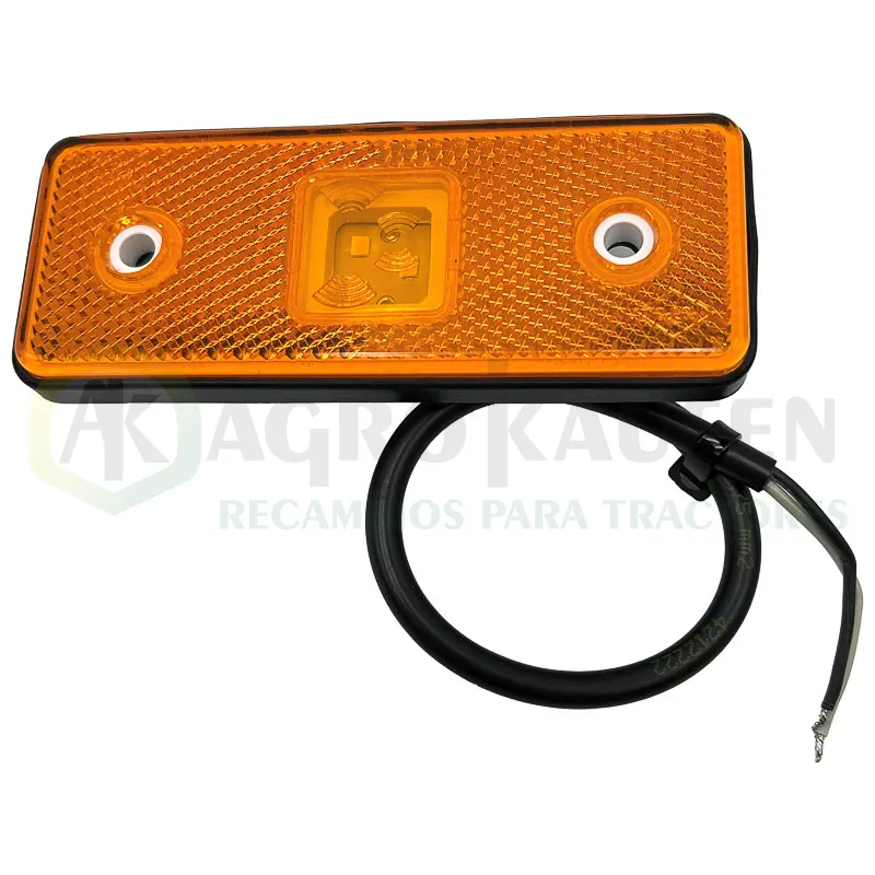 LUZ GALIBO LED RECTANGULAR NARANJA 12-24V 0,4X0,7 VAC10705            