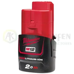 BATERIA LITIO M12 12V 2.0AH MILWAUKEE 4932430064          