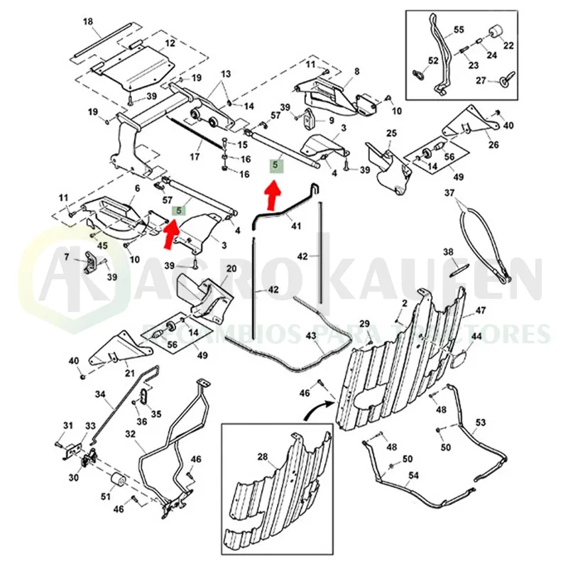 CILINDRO CAPO DE GAS SERIE R JOHN DEERE AL214376            