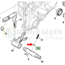 BOLA DE ACERO JOHN DEERE ORIGINAL R26552              