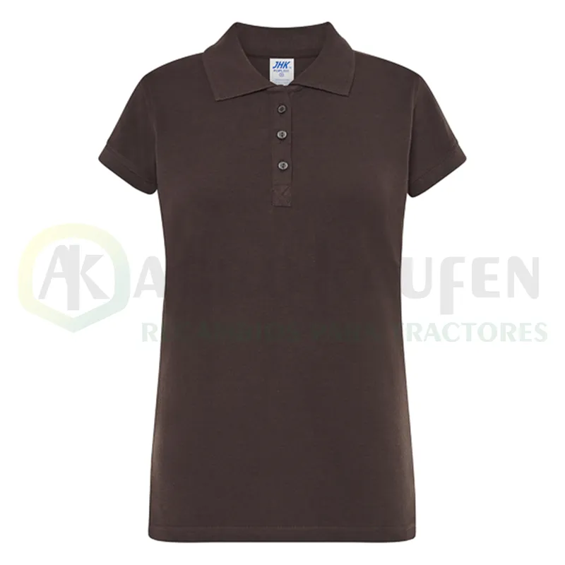 POLO ENTALLADO MUJER MANGA CORTA 100% ALG. 200 GR AGK8029             