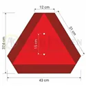 PLACA TRIANGULO V5 PLASTICO 430 x 376 mm AGK2302             