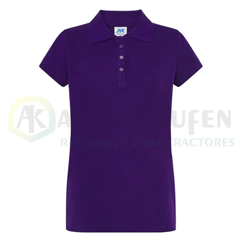 POLO ENTALLADO MUJER MANGA CORTA 100% ALG. 200 GR AGK8029             