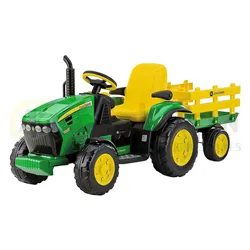 TRACTOR DE JUGUETE JOHN DEERE CON REMOLQUE 12V A BATERIA MCE42647X000        