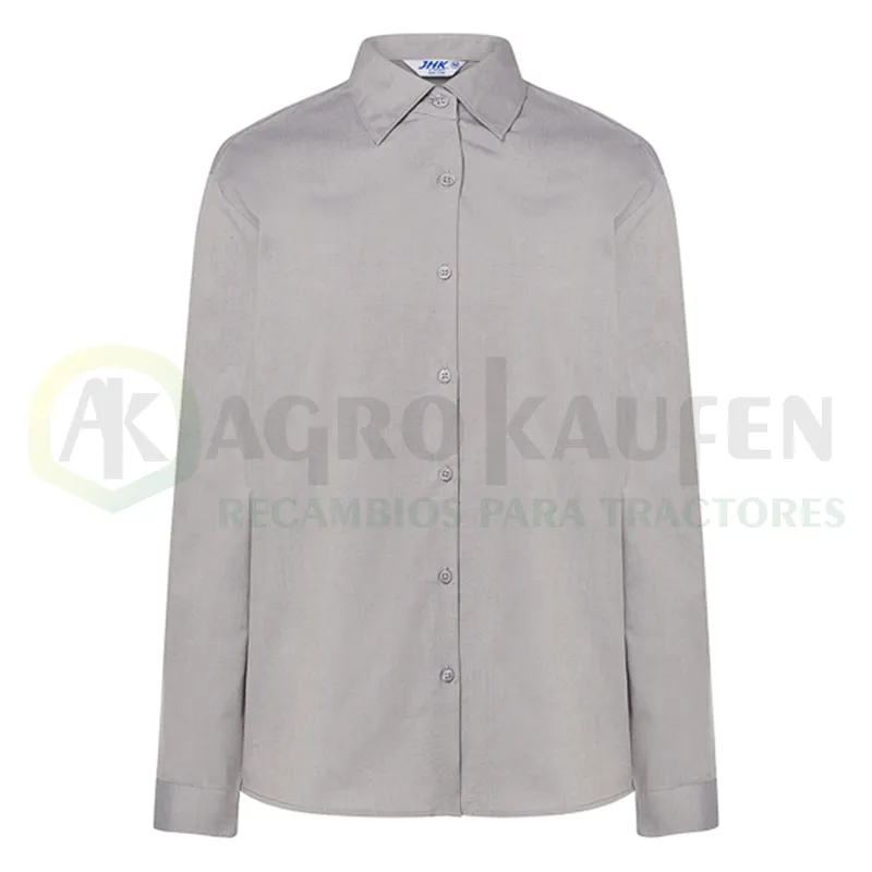 CAMISA MUJER OXFORD MANGA LARGA 60%ALG.40%POL AGK8005             