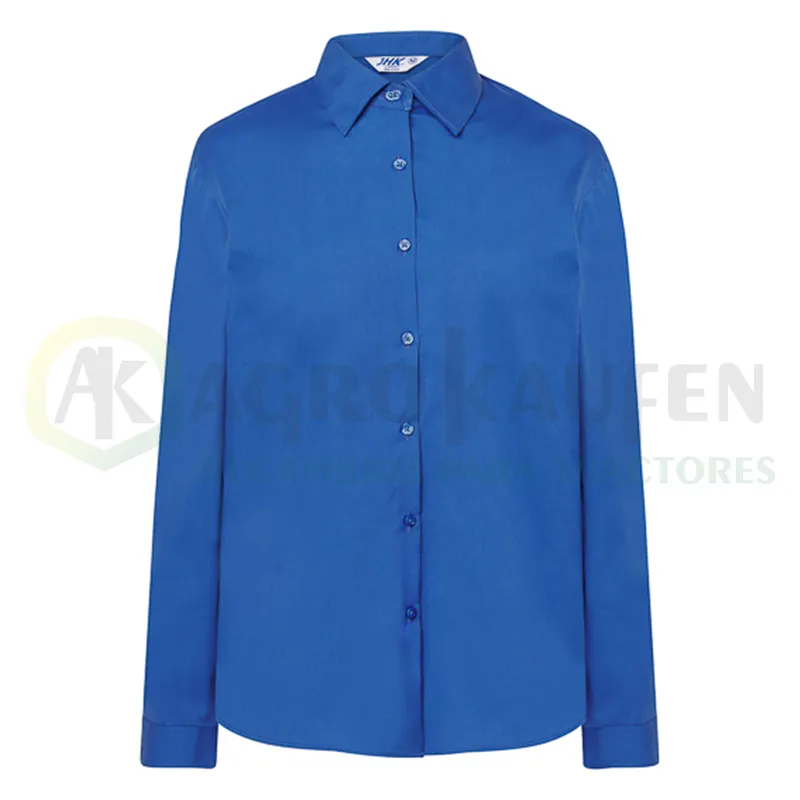 CAMISA MUJER OXFORD MANGA LARGA 60%ALG.40%POL AGK8005             