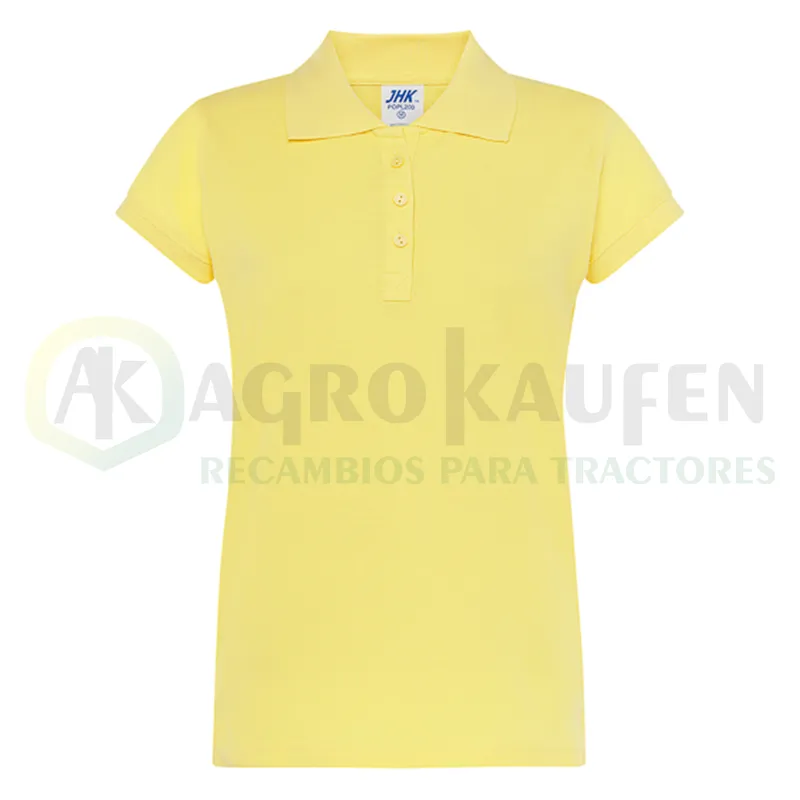 POLO ENTALLADO MUJER MANGA CORTA 100% ALG. 200 GR AGK8029             