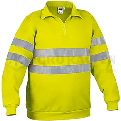 SUDADERA ROAD ALTA VISIBILIDAD MEDIA CREMALLERA 280 GR AGK8104             