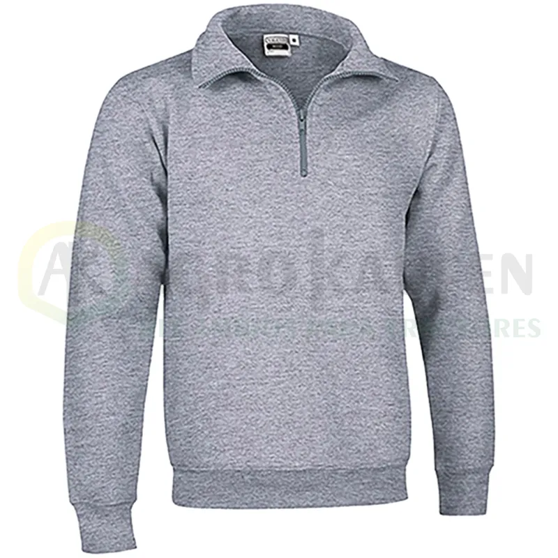 SUDADERA WOOD FELPA MEDIA CREMALLERA, PUÑOS Y CINTURA E... AGK8136             