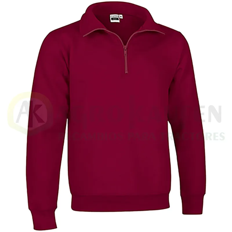 SUDADERA WOOD FELPA MEDIA CREMALLERA, PUÑOS Y CINTURA E... AGK8136             