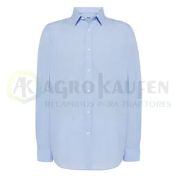 CAMISA HOMBRE LONDON MANGA LARGA 65%POL 35% ALG AZUL CLARO AGK8001             