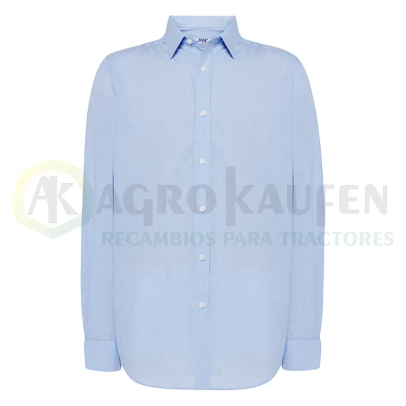 CAMISA HOMBRE LONDON MANGA LARGA 65%POL 35% ALG AZUL CLARO AGK8001             