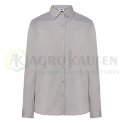 CAMISA MUJER OXFORD MANGA LARGA 60%ALG.40%POL AGK8005             