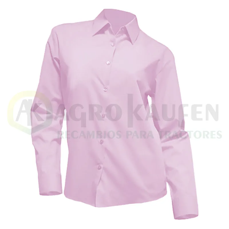 CAMISA MUJER OXFORD MANGA LARGA 60%ALG.40%POL AGK8005             