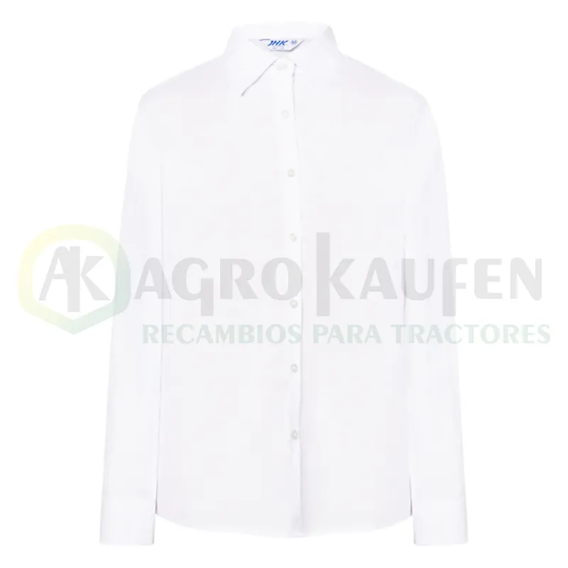 CAMISA MUJER OXFORD MANGA LARGA 60%ALG.40%POL AGK8005             