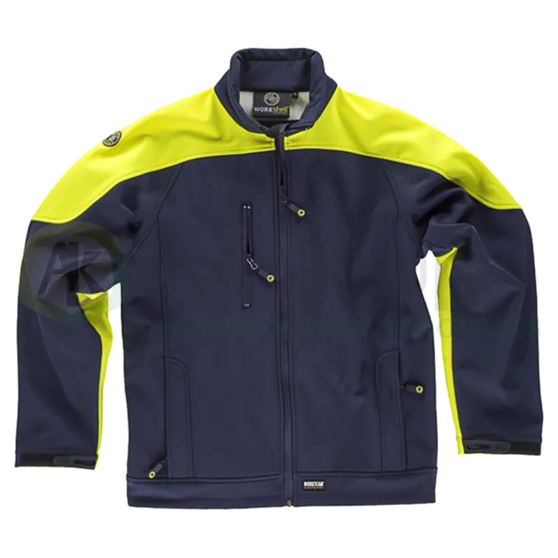 CHAQUETA FLUOR SOFTSHELL COMBINADA HOMBROS Y CODOS 330 GSM AGK8123             