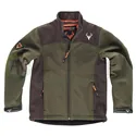 CHAQUETA WORKSHELL INFANTIL VERDE CAZA/MARRON 300 GR AGK8206             