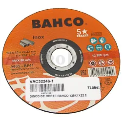DISCO DE CORTE BAHCO 125X1X22.2 VAC32246-1          