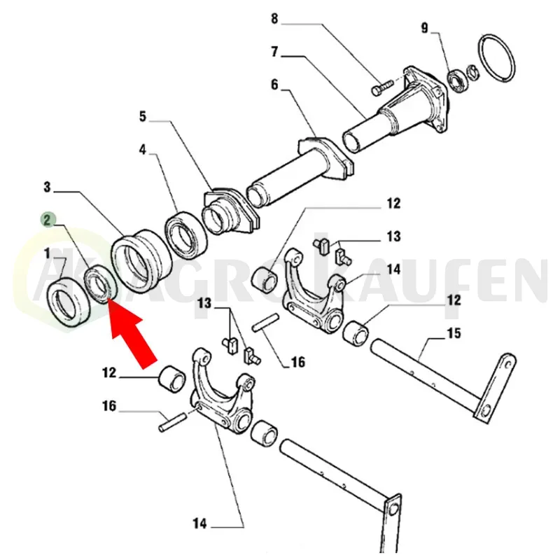 COLLARIN EMBRAGUE PEQUEÑO JOHN DEERE 5500 5500N ORIGINAL JD33004             