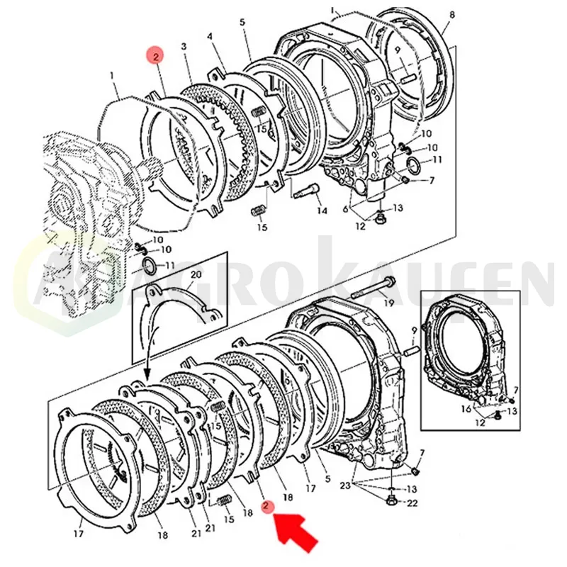 PLATO DE EMBRAGUE AGK Original R216291             