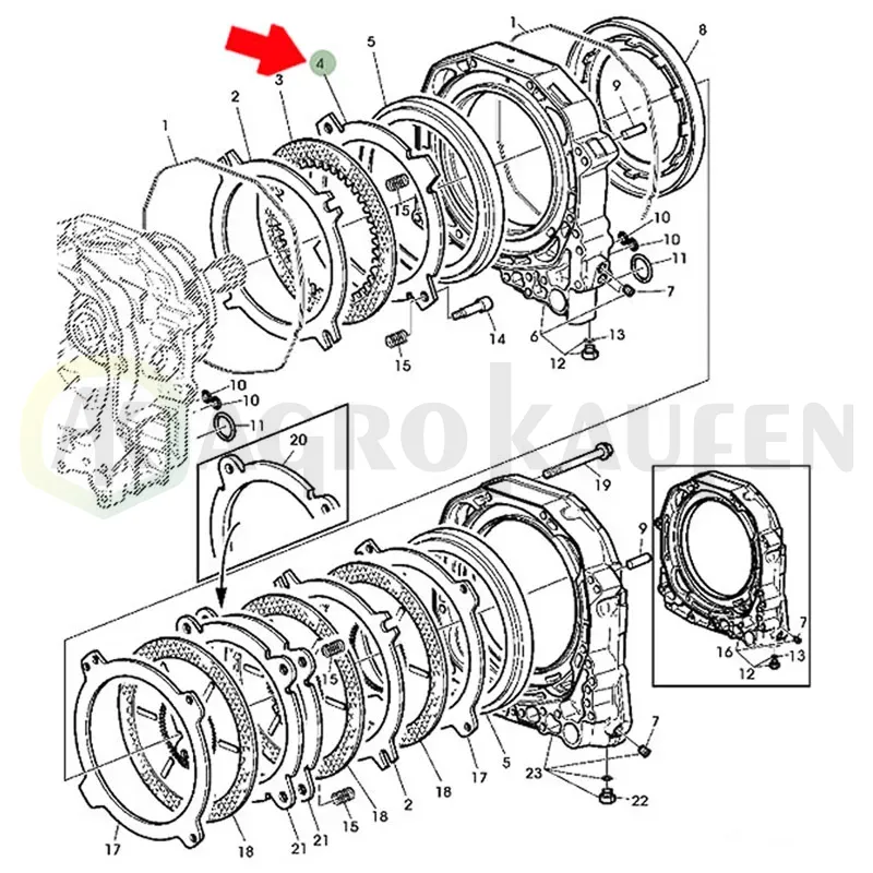 PLATO DE EMBRAGUE AGK Original R216293             