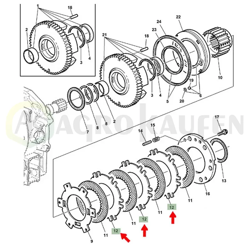 PLATO EMBRAGUE AGK Original R216294             