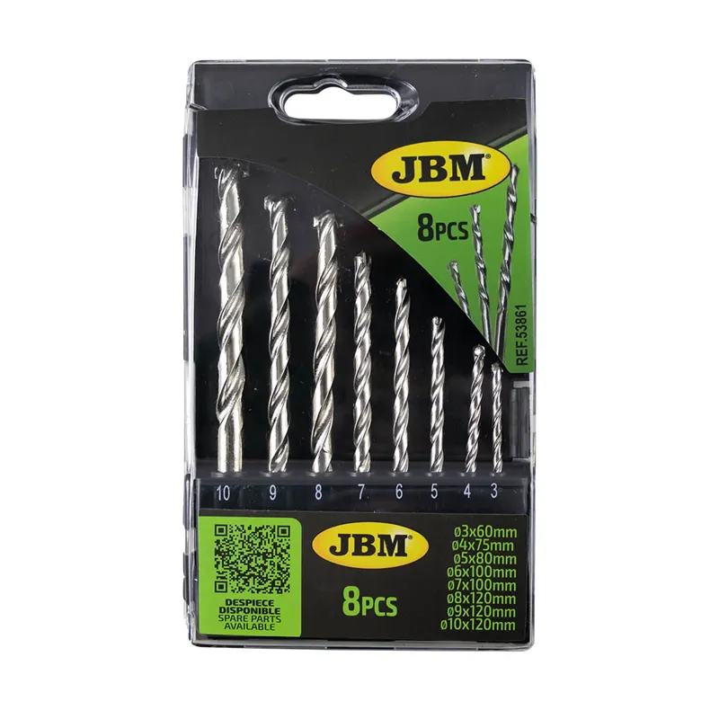 ESTUCHE DE 8 BROCAS 3-10MM PARA ALBAÑILERÍA 53861               