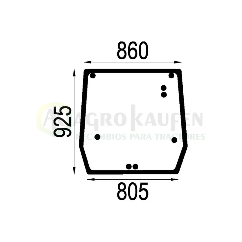 CRISTAL TRASERO 860 X 925 X 805 CNH 5089562             