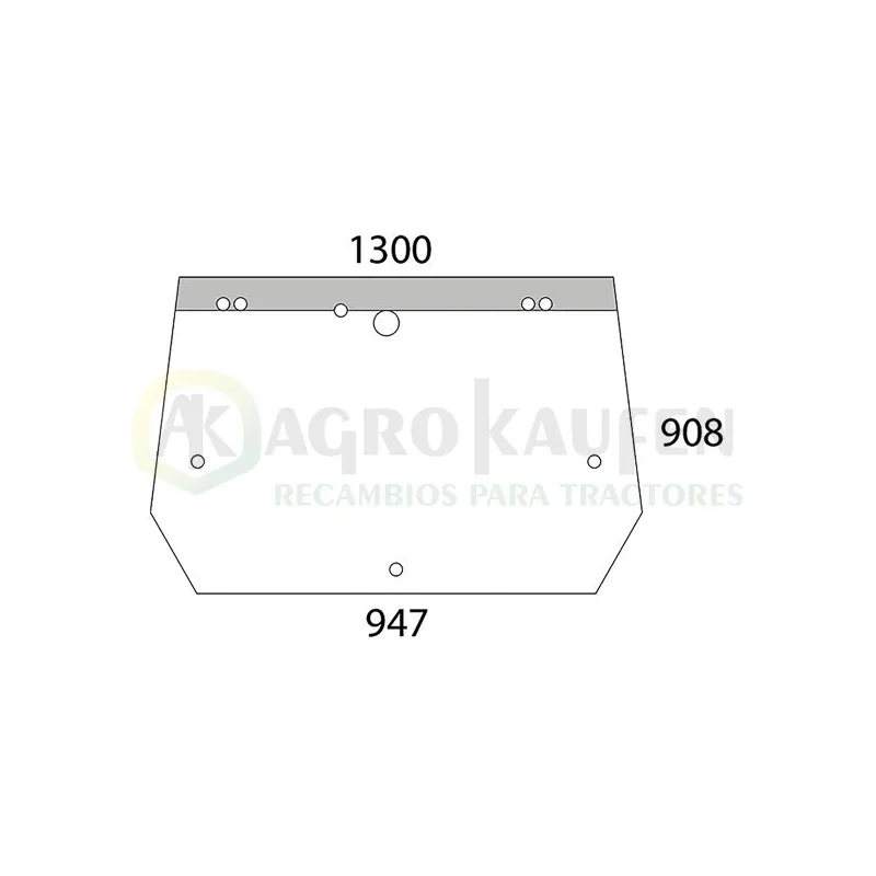 VENTANA TRASERA NEW HOLLAND SERIE TM Y CASE MXM 82005316            