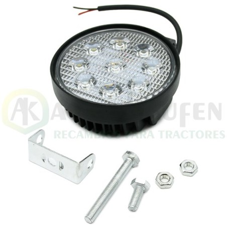 FARO TRABAJO REDONDO 9 LED AGK2093-1           