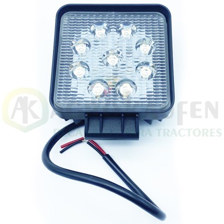 FARO TRABAJO LED CUADRADO 9 LED AGK2093             