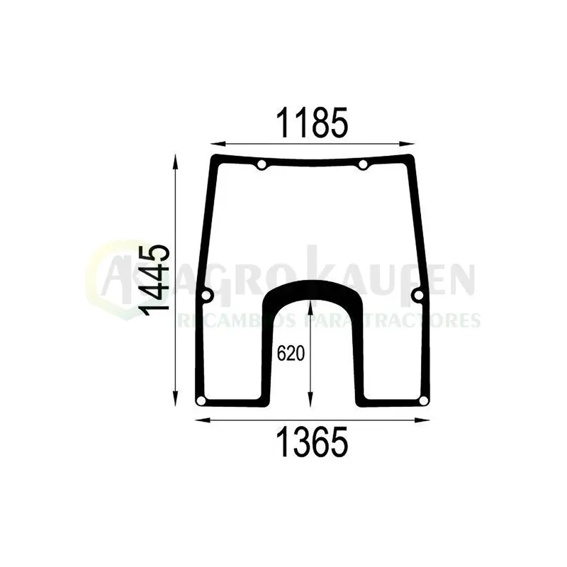 CRISTAL PANORAMICO JOHN DEERE SERIE 6020 L211446 L166875-1           