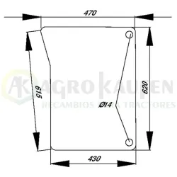 CRISTAL FRONTAL INFERIOR IZQUIERDO SERIE 6000 6010 L78533-1            