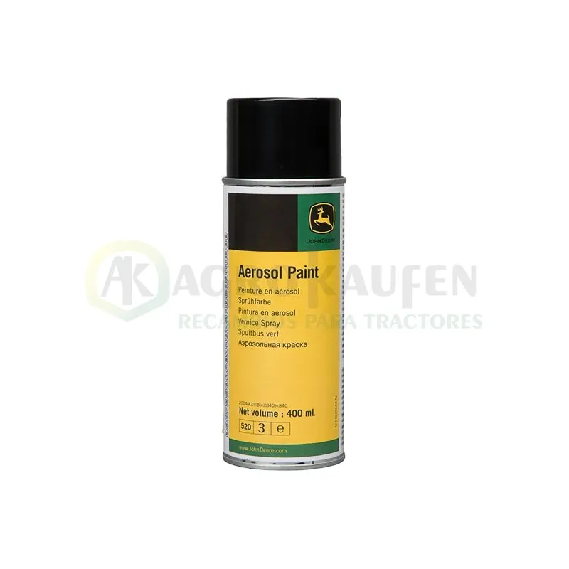 PINTURA SPRAY JOHN DEERE NEGRA BOTE 400 ml MCF102              