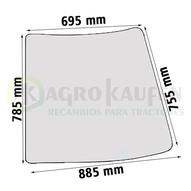 CRISTAL VENTANA LATERAL  TRASERA  IZQUIERDA SERIE 5020 R201574-1           