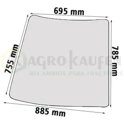 CRISTAL VENTANA LATERAL  TRASERA  DERECHA SERIE 5020 R201575-1           