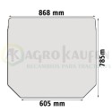 CRISTAL VENTANA TRASERA JOHN DEERE SERIES: R M MC E R261272-1           