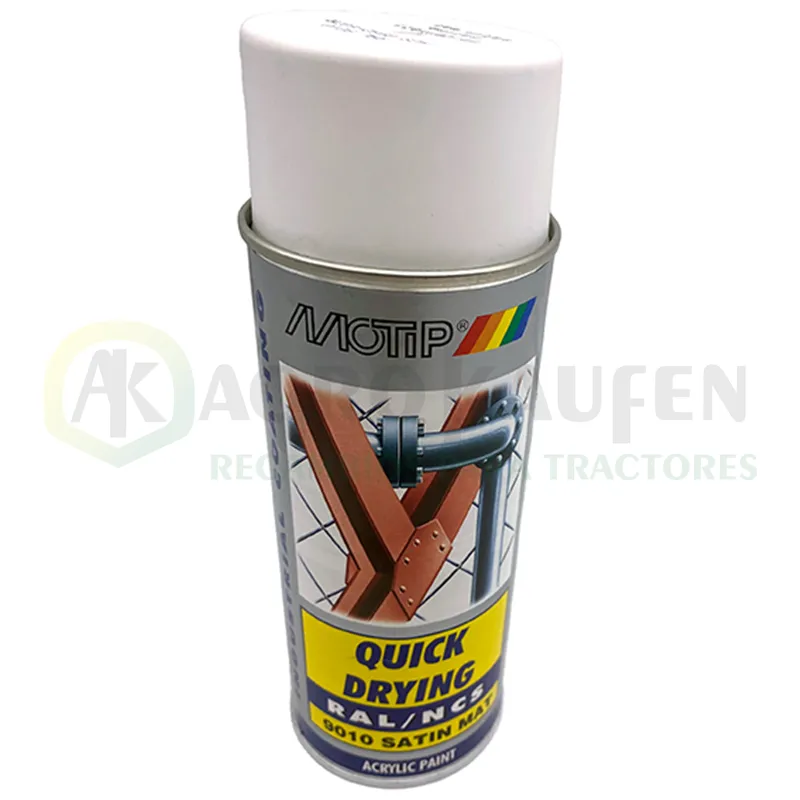 Pintura 9010 blanco satinado 400 ml Motip Ral 07166               