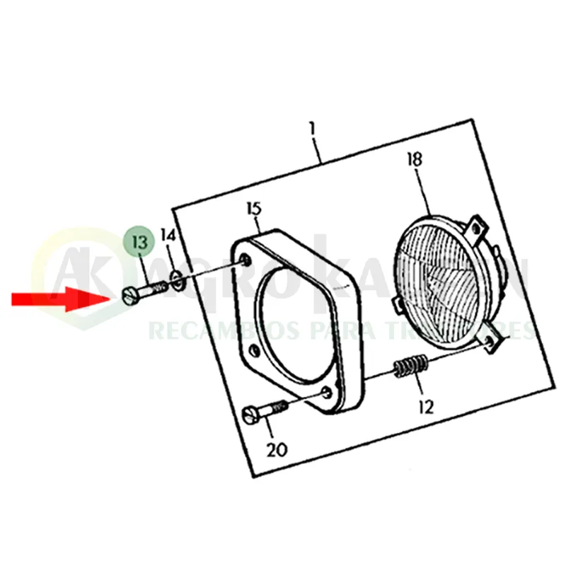 TORNILLO FARO DELANTERO 21M7173             