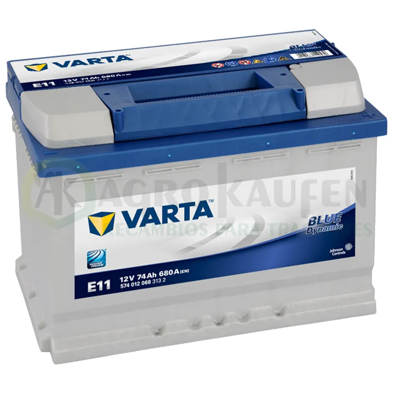 BATERIA VARTA BLUE 74AH 680EN E11 +D VARTA74-E11         