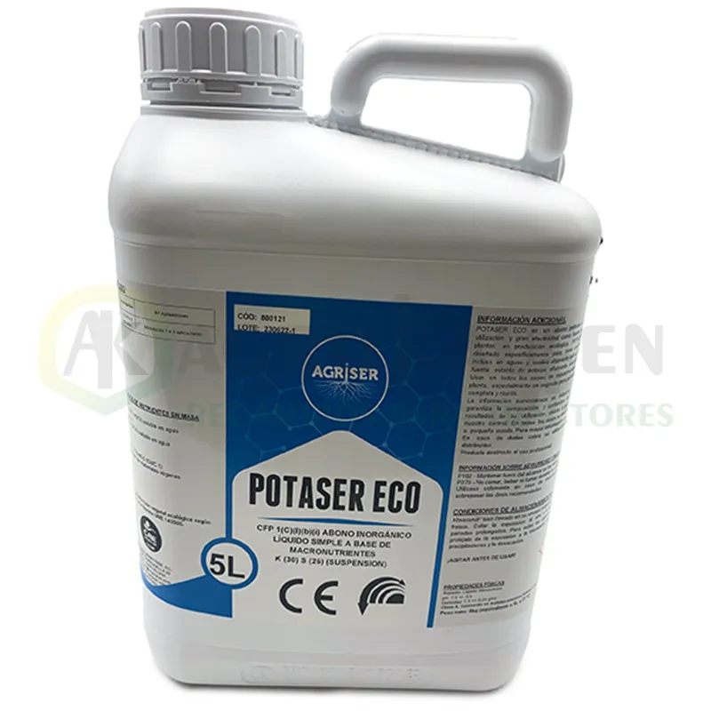 POTASA ECOLOGICA Y CONVENCIONAL 5 Litros 7.5 Kilos POTASER POTASER-5L          