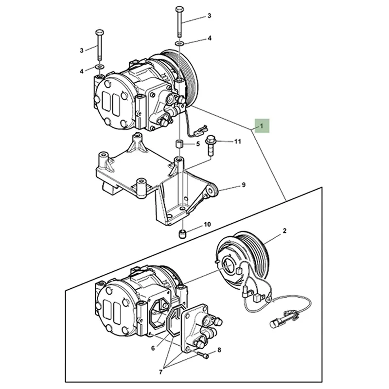 COMPRESOR A-A  6030-7030AGK AL176857 Original AL176858            