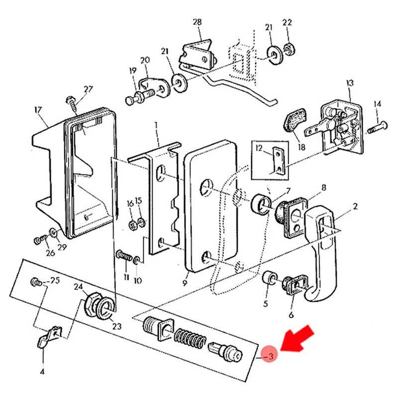 BOMBIN CERRADURA PUERTA DERECHA RH. Original AL75503             