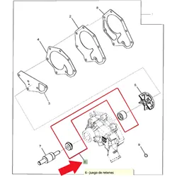 EMPAQUETADURA BOMBA AGUA JOHN DEERE SERIAS ANTIGUAS 20... AR101549            