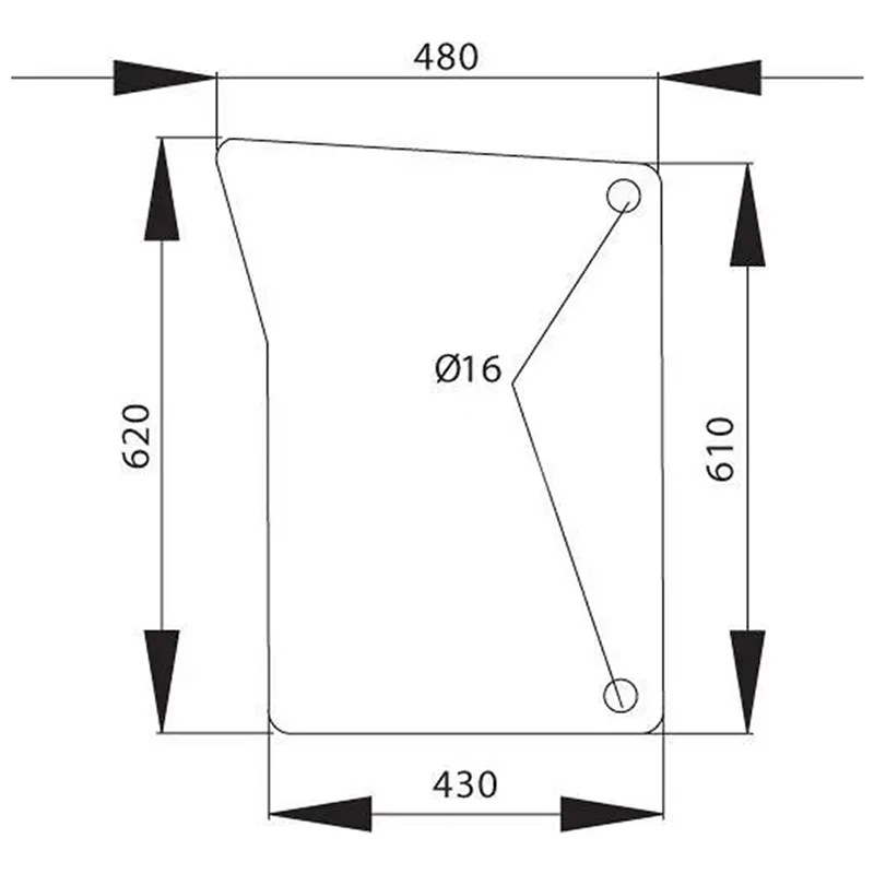 CRISTAL FRONTAL INFERIOR JOHN DEERE IZQUIERDO SERIES:... L171333-1           