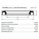 RETEN SALIDA DOBLE TRACCION JOHN DEERE ORIGINAL 3140 33... 48M7039             