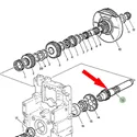 EJE HUECO TOMA DE FUERZA HEMBRA 6800 6900 6810 6910 ORIGINAL R129768             